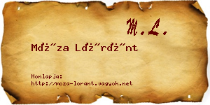 Móza Lóránt névjegykártya